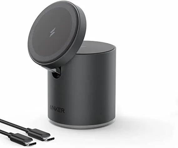 Für Anker 623 Magnetic Wireless Charger (MagGo), 2-in-1 Wireless Ladestation mit 20W USB-C Ladegerät, für iPhone 13/12 Serie