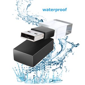 时尚定制标志发光二极管灯吊灯Usb 2.0 3.0记忆棒金属透明玻璃水晶u盘带礼品盒 - Product Image 6