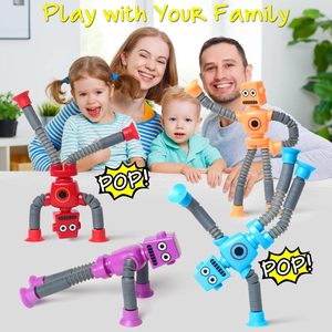 4 renkli bükülebilir Robot rakamlar havalı Pop tüpler duyusal eğitim çocuklar için stres oyuncakları - Product Image 4