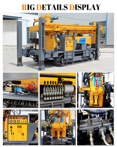 280m/300m pozo tipo oruga plataforma perforadora de agua de pozos de agua con compresor de aire - Product Image 3