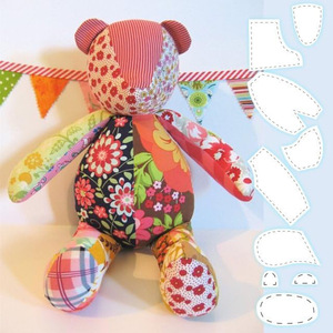 Memory Bear DIY Sewing <strong>Kit</strong> With Ruler Template and <strong>Pattern</strong> for Doll Making Plastic Sewing Accessory for Sewing Machine - Product Image 2