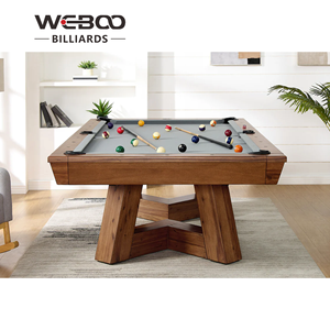 WEBOO Wholesale <strong>Multi</strong> <strong>Functional</strong> 7 Feet 8 Feet Solid Wood <strong>3</strong> in 1 Pool Dining Pool <strong>Table</strong> Family <strong>Game</strong> American Classic Pool <strong>Table</strong> - Product Image 3