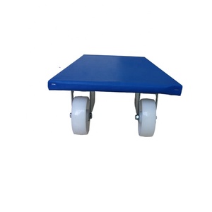 รถเข็นขนส่งพร้อมแผ่นไม้อัดพื้นผิวพีวีซีสีฟ้า - Product Image 1