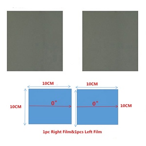 10*10CM 15*15CM Quadratische kreisförmige polarisierte 3D-Filme, nicht klebende kreisförmige Polarisator filter Folien blätter für linke und rechte Augen - Product Image 2