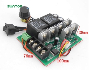 DC Motor Controller DC 9-50V 40A DC Motor Speed Control Controller PWM reversibile 12V 24V 2000W interruttore di retromarcia in avanti - Product Image 3