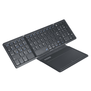 B055 Wireless Folding <strong>Keyboard</strong> BT <strong>Keyboard</strong> With Touchpad for IOS <strong>Android</strong> Phone Windows PC <strong>Notebook</strong> Ultra-thin Mini Keypad - Product Image 2