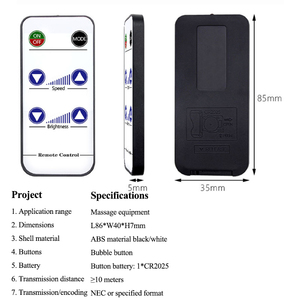 OEM ODM personalizzato Ultra-sottile telecomando a infrarossi per luce colorata RGB universale 6 pulsante chiave irremotabile - Product Image 3