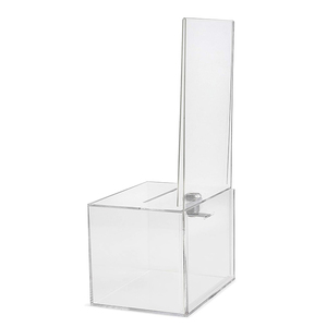 Acrylic Donation Ballot Box with Lock Gap Suggestion/Business/Card Frame with - Product Image 6