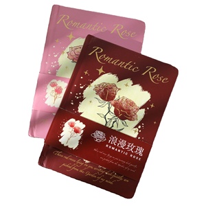 Cute Romantic Rose Flowers Hardcover <strong>Notebook</strong> School Student Thick Planner <strong>Notebook</strong> <strong>with</strong> Line Grid Colored Paper Stationery A6 - Product Image 2