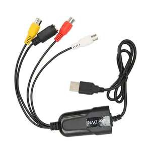 Adaptador de vídeo de sonido RCA a USB Dispositivo de tarjeta de captura de vídeo Plug and Play 2.6ft VHS DV VCR Hi8 DVD a digital para OS X para PC - Product Image 3