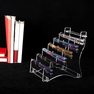 Dao găm đứng dao hiển thị đứng, Acrylic Máy tính để bàn hiển thị Đứng Giữ 6 dao để săn dao, Dao găm, Dao Bỏ Túi hiển thị - Product Image 6