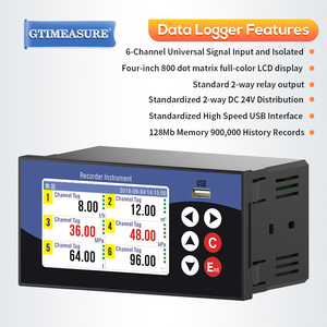 6 canali Data Logger grafico registratore umidità pressione temperatura in tempo reale curva Excel File interfaccia USB - Product Image 6