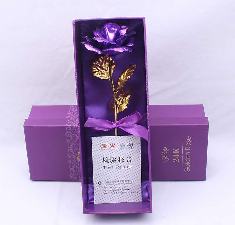 gold rose+gift box+bag+certificate