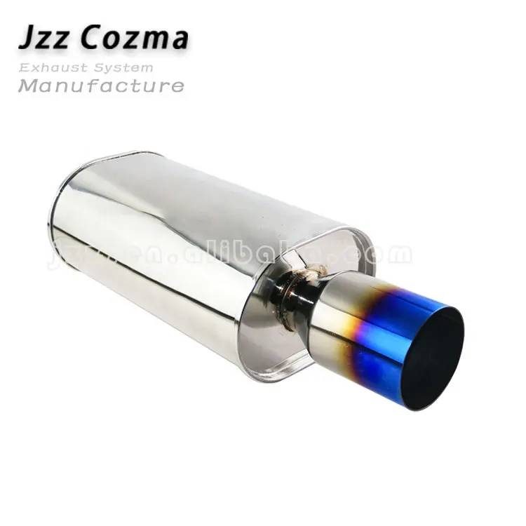 JZZ-silenciador de escape de acero inoxidable para coche universal, cozma