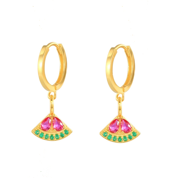 Boucle d'oreille Pastèque