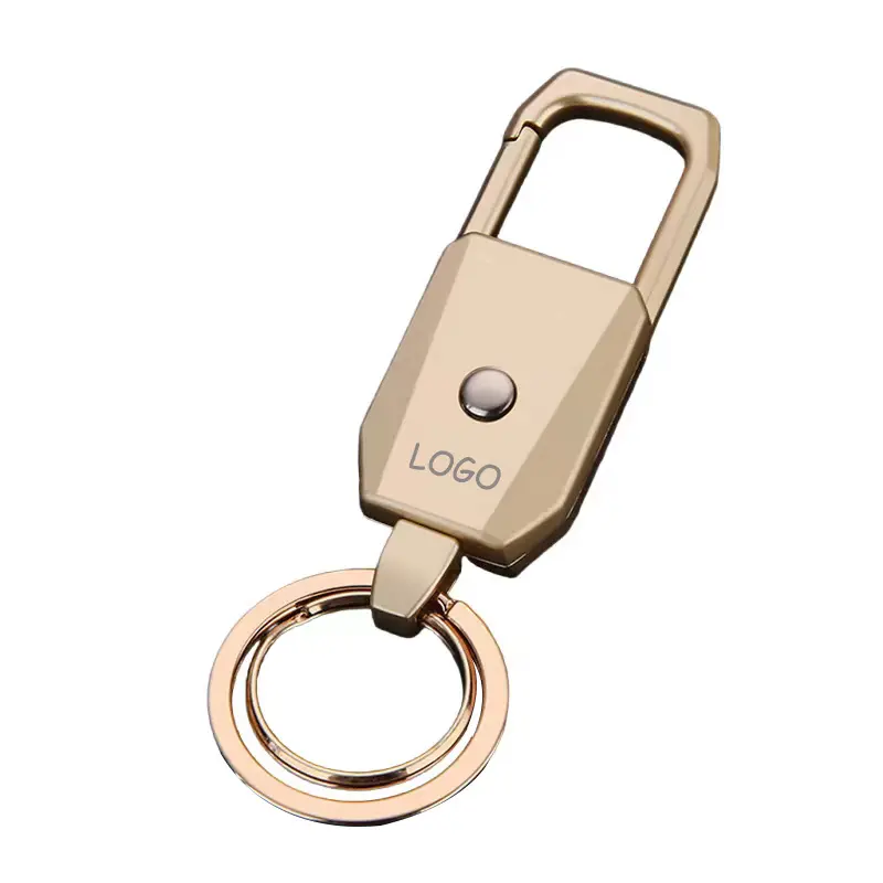 Nouveau porte-clés créatif en métal d'éclairage led laser logo personnalisé hommes taille suspendu porte-clés de voiture