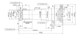 פיר ציוד של מפחית עבור מחפר מתאים komatssany dosan kobelco hitachi koki volvo liugong sdlg vvo livo