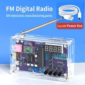 Kit de montaje de Radio, placa de circuito FM, fabricación de ordenador de un solo Chip, fabricación electrónica DIY, piezas de práctica de soldadura con estuche