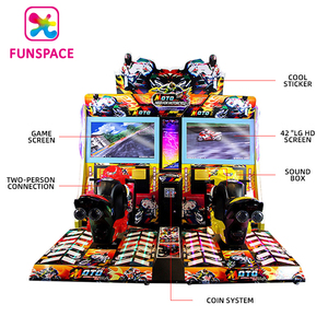 Funspace เครื่องเล่นเกม2คนแบบอินเทอร์แอคทีฟสำหรับขับรถ Moto - Product Image 6