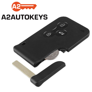 10X A2AUTOKEYS 3 ปุ่ม ID46 ชิป 433 MHZ รถฉุกเฉินสมาร์ทรีโมทคีย์สําหรับ Renault Megane 2 การ์ด II - Product Image 5