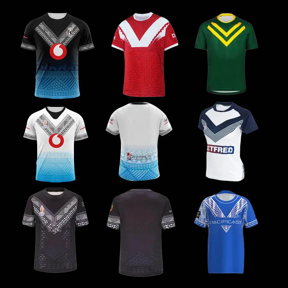 2022 atacado melhor mais recente juventude rugby league jersey mens barato personalizado esporte equipe sublimação crianças em branco rugby jersey design