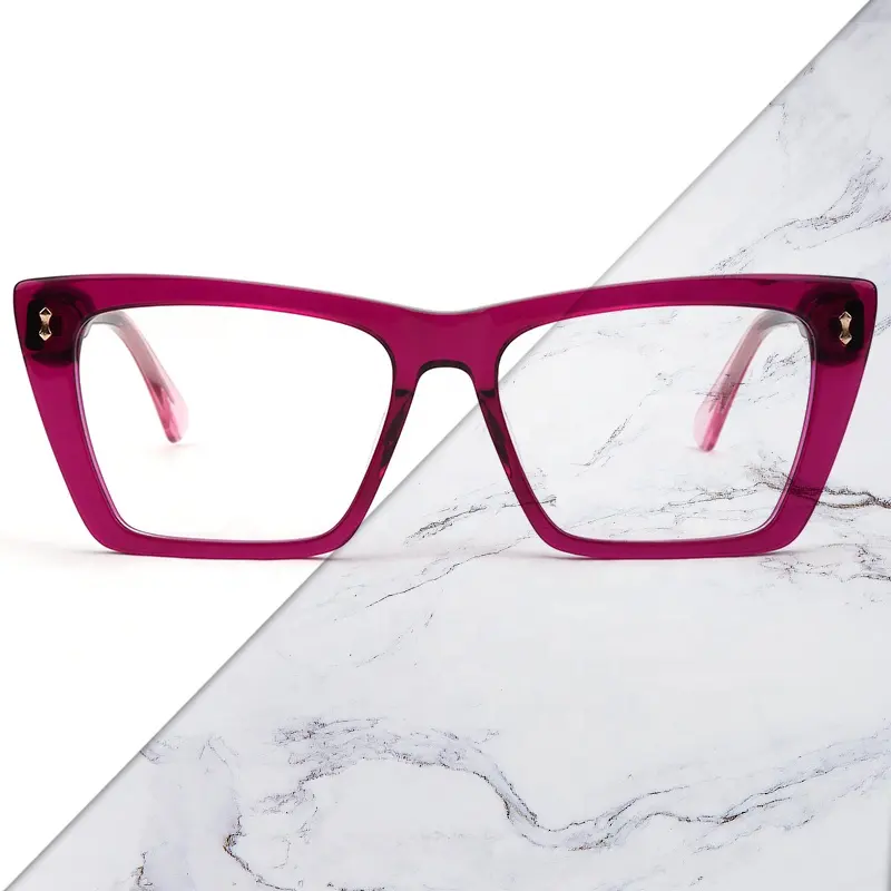 Gafas ópticas de ojo de gato transparentes de diseñador, gafas con logotipo estampado personalizado, gafas Vintage para mujer, mayoristas, monturas de gafas