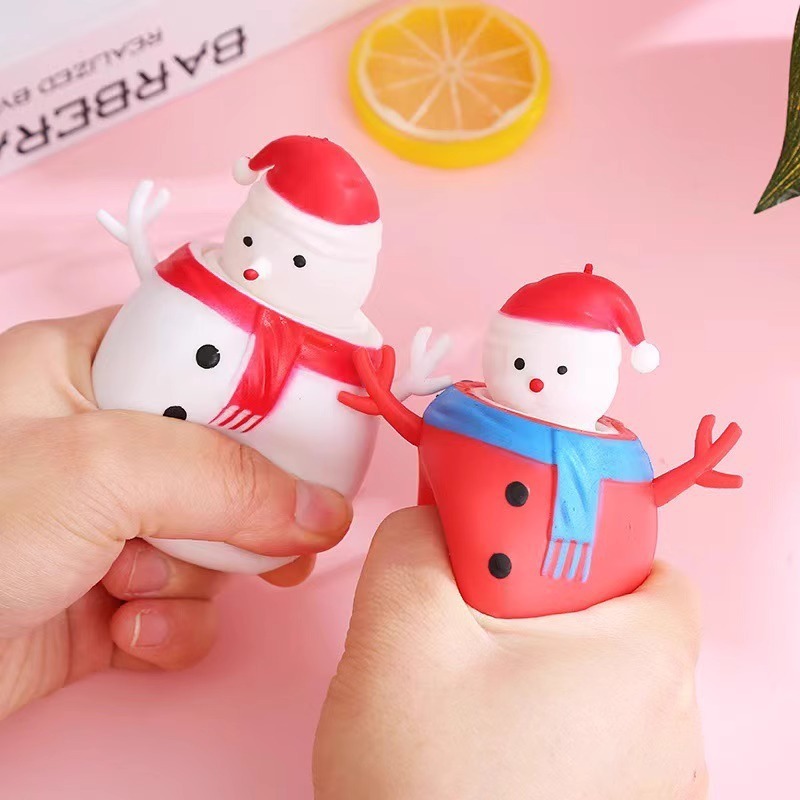 Christmas snowman squeeze toy