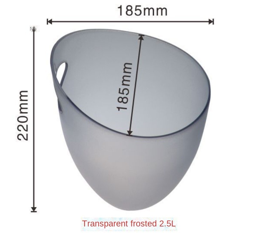 Seau à glace diagonal à poignée unique AS 2,5 L