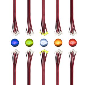 OEM DC 3V 5V 12V 0402 0603 0805 1206 <strong>LED</strong> With Lead Cable SMD PreWire RGB Full Color Scale Model Train Micro Railway Wired Diode - Product Image 2