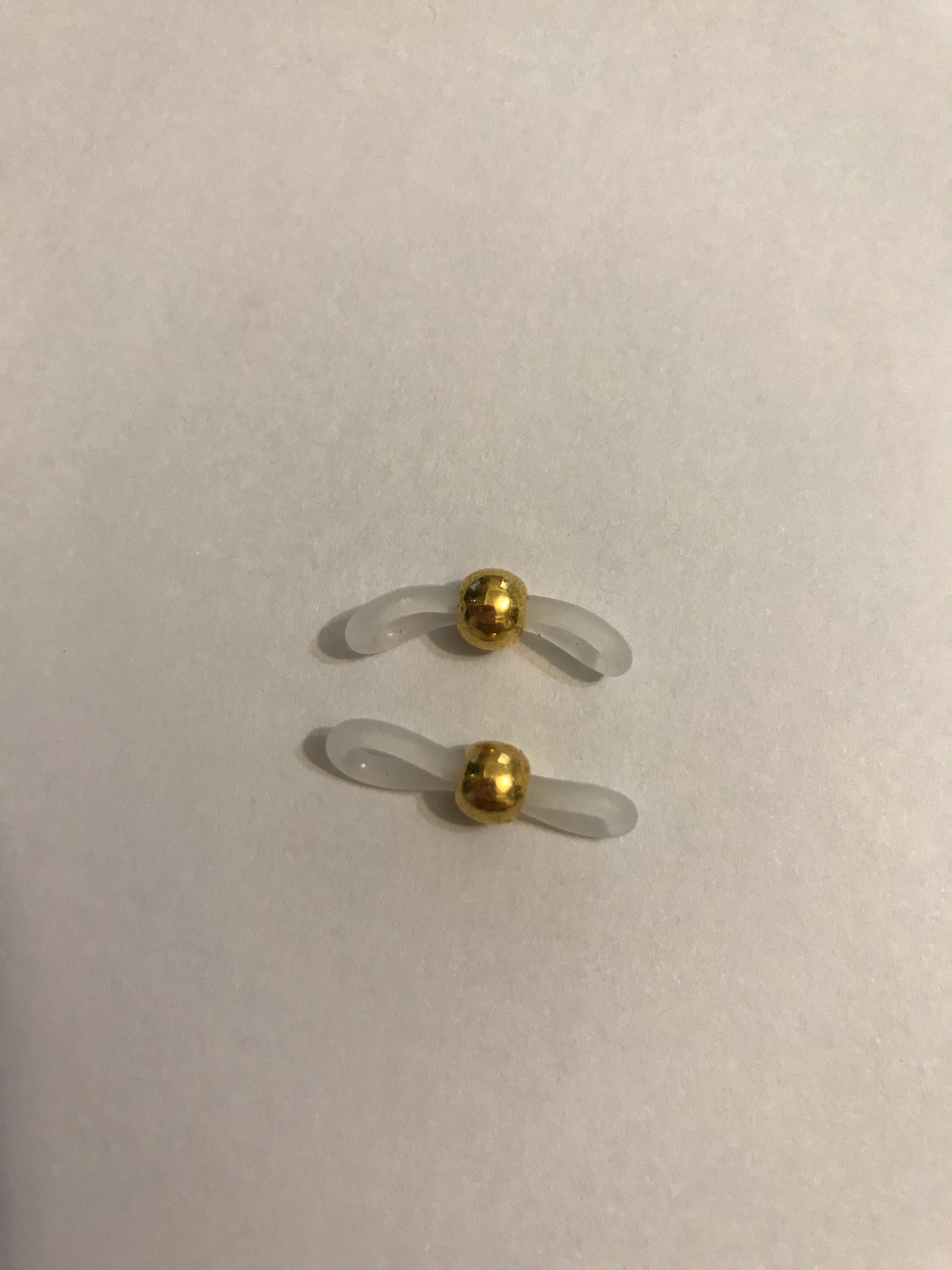 Gold bead/White