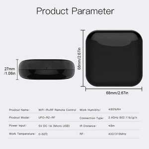Универсальный пульт дистанционного управления Zemismart Tuya, Wi-Fi, RF + ИК - Product Image 6
