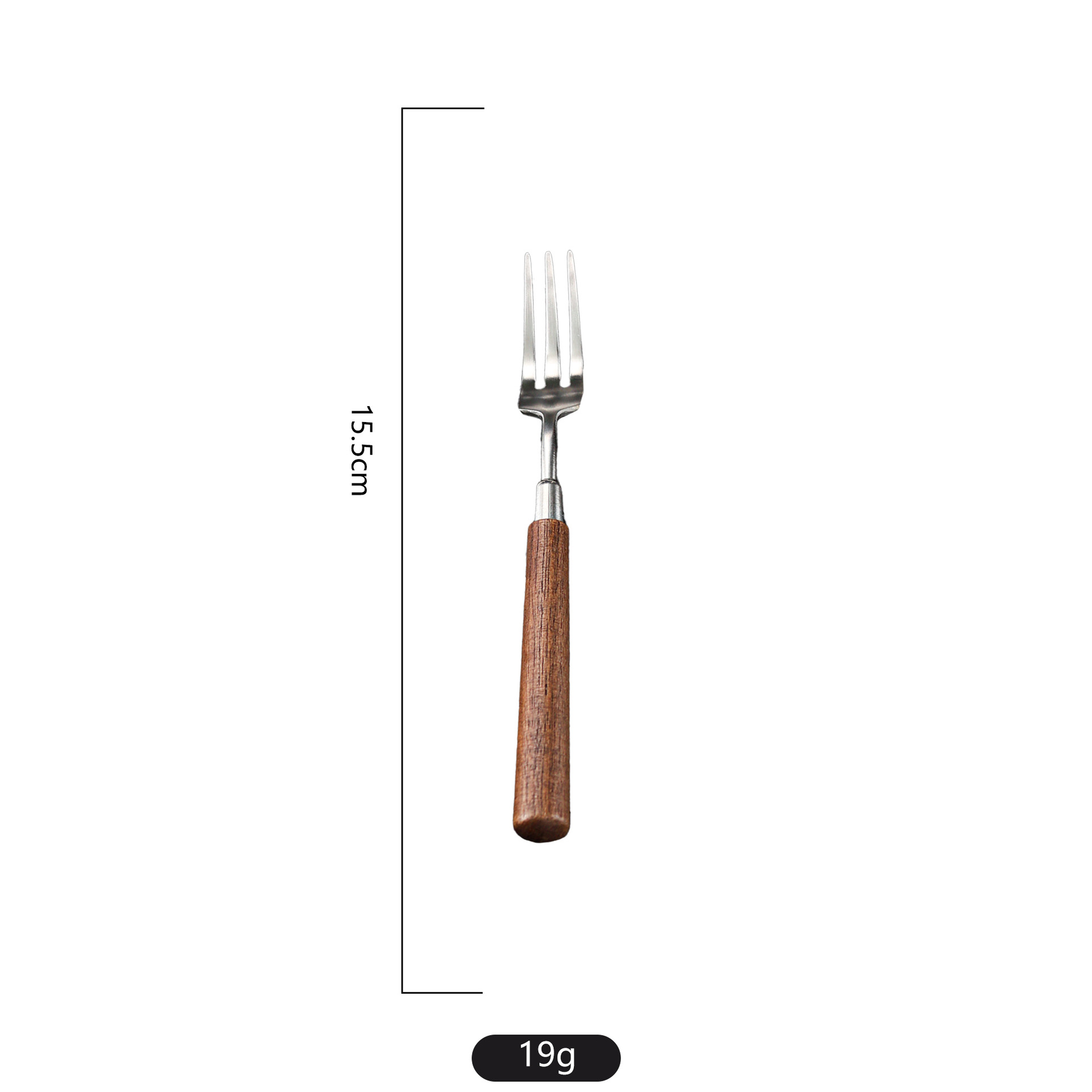 Walnut wood handle: Tea fork