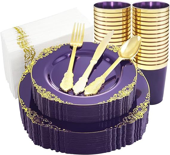 Violet avec bord doré