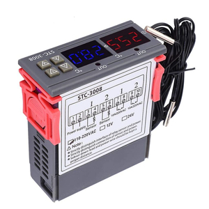 Controlador de temperatura de STC-3008 Digital Dual, termostato de salida de dos relés, calentador con sonda de 12V, 24V, 220V, refrigerador doméstico, calor frío - Product Image 6