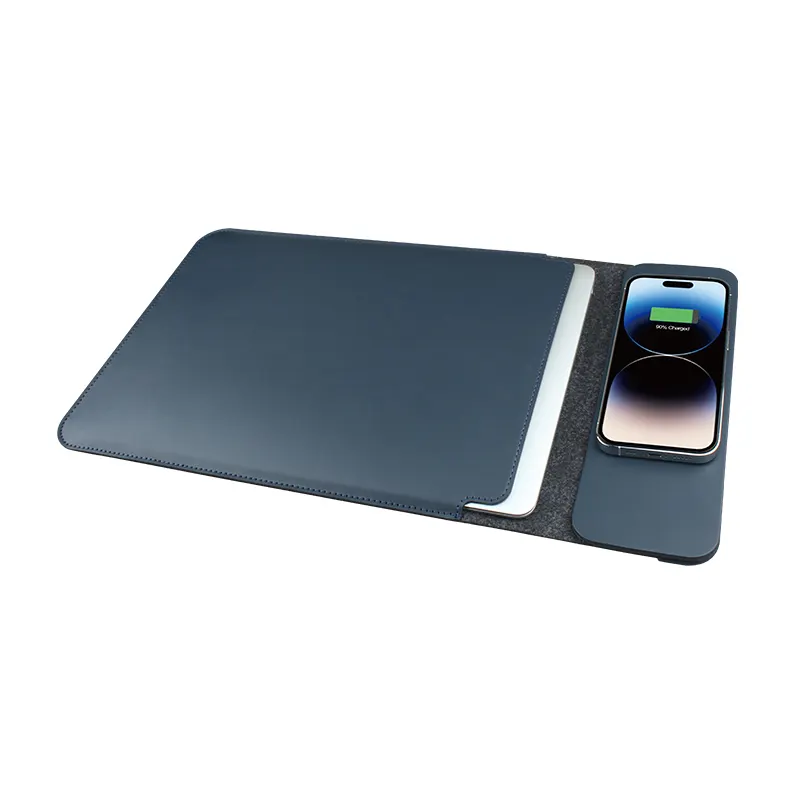 2024 Novo 14 em produtos de tendência portátil PU capa de couro bolsa carregador para laptop para Mac
