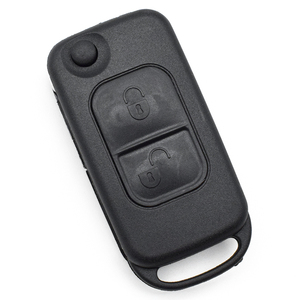 พร้อมโลโก้ปลอกกุญแจรถรีโมทแบบพับได้ MB สำหรับ M-ercedes สำหรับ B-ercedes สำหรับ W168 W124 W202 W203 C E ML C CL S SL