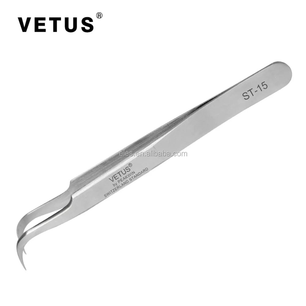 Vetus ST-10 11 12 13 14 15 1617黒ESD先のとがったステンレス鋼安全な帯電防止ピンセットVetusピンセット