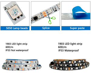 Programmabile 60 LED WS 2811 1903 12V indirizzabile 60 LED/m 5050 Pixel RGB striscia di luce CE Rohs FCC colore magico LED striscia