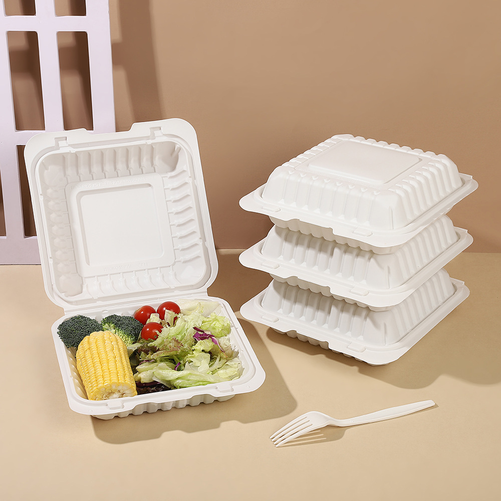 8 inch single grid lunch box double button