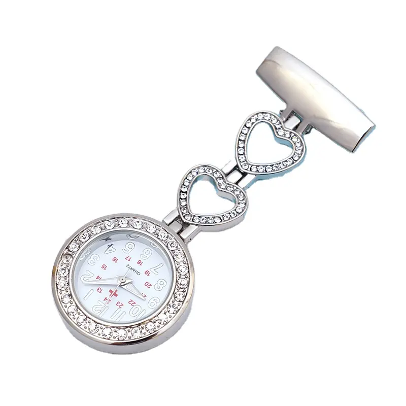 New Fashion Women Pocket Watch Clip-on Heart Star Pendant Hang orologio al quarzo Medical Doctor Nurse Watches