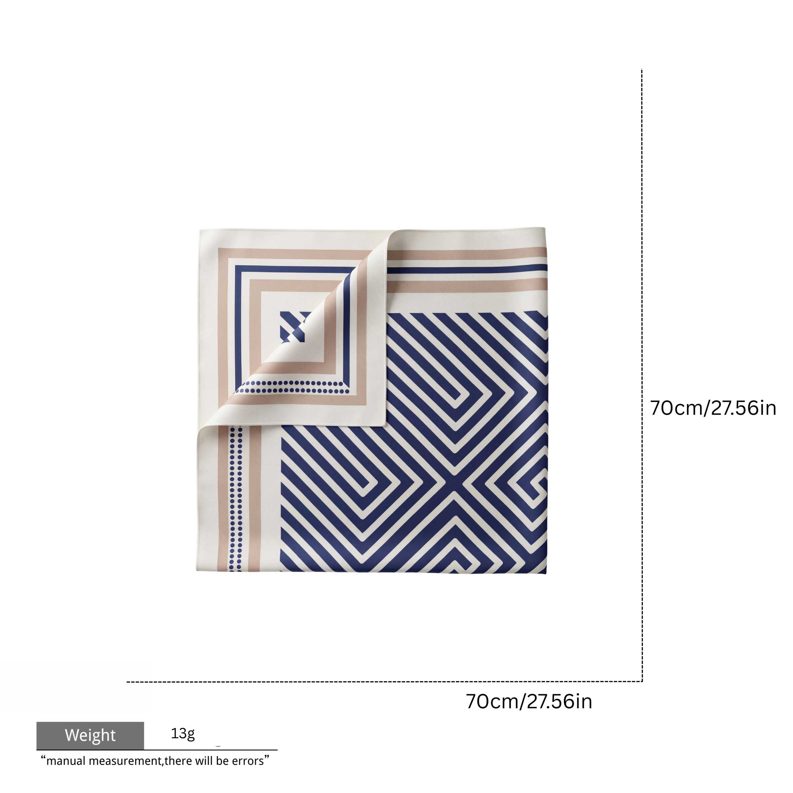 Bandana écharpe en sergé bleu Herringbc