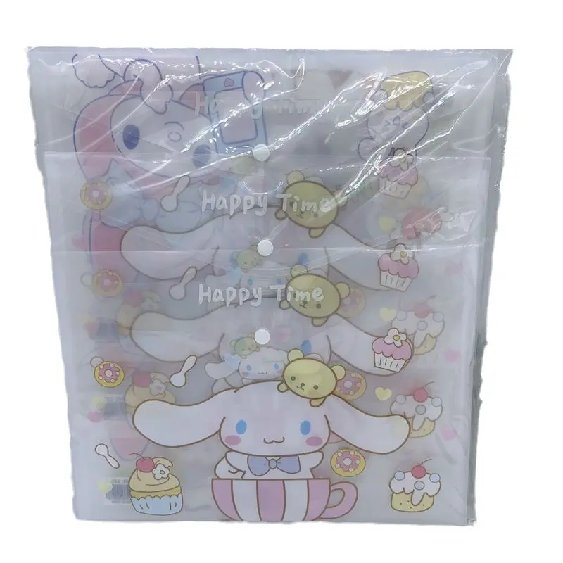 Kinder Cartoon Schattige Anime Bestand Tas Kuromi Mymelodie Cinnamoroll Student Papier Materiaal Transparante Document Opbergtas