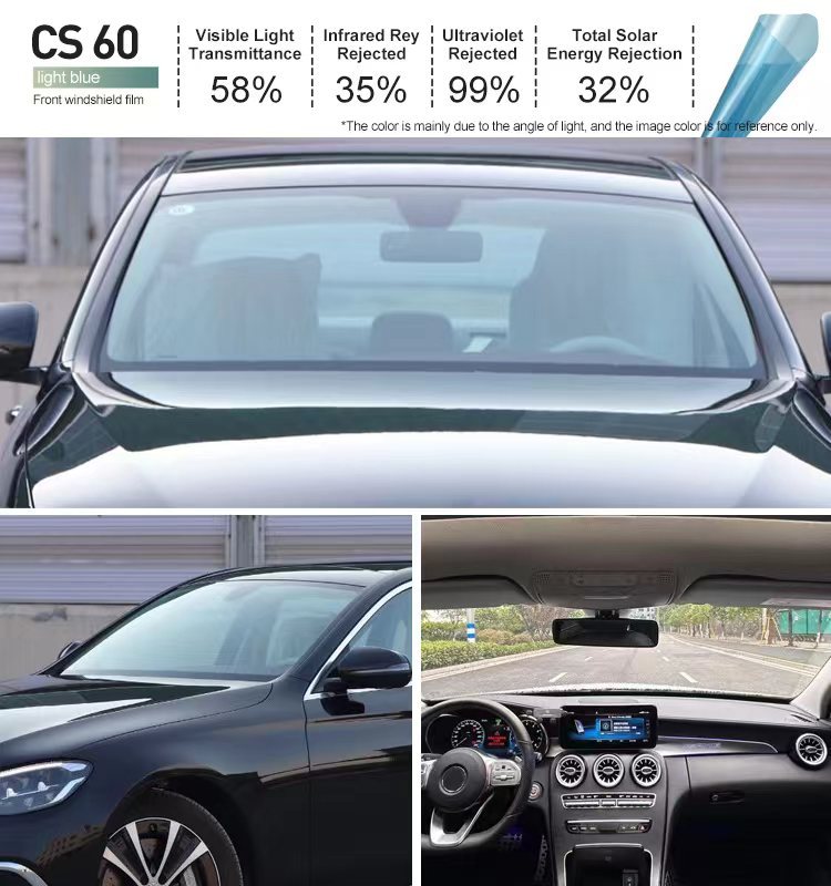 CS60, bleu clair, VLT : 60 %, IRR : 35 %, UVR : 99 %