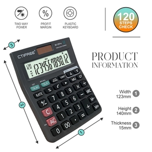 China Factory MJ-120TW Office Calculator Digits Display Business <strong>Tool</strong> - Product Image 2
