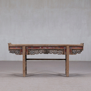 Truyền Thống Rắn Gỗ Khắc Bàn Thờ Bảng Điều Khiển Đau Khổ Kết Thúc Handmade Wabi-Sabi Thân Thiện Với Môi Đồ Nội Thất Cho Phòng Khách Nhà - Product Image 1