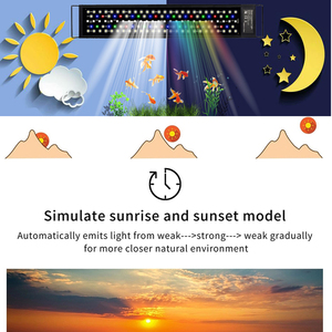 Impermeabile 90cm LED Fish Tank Light Aquarium Light con alba e tramonto colorato modalità luminosa Fish Tank Controller reef