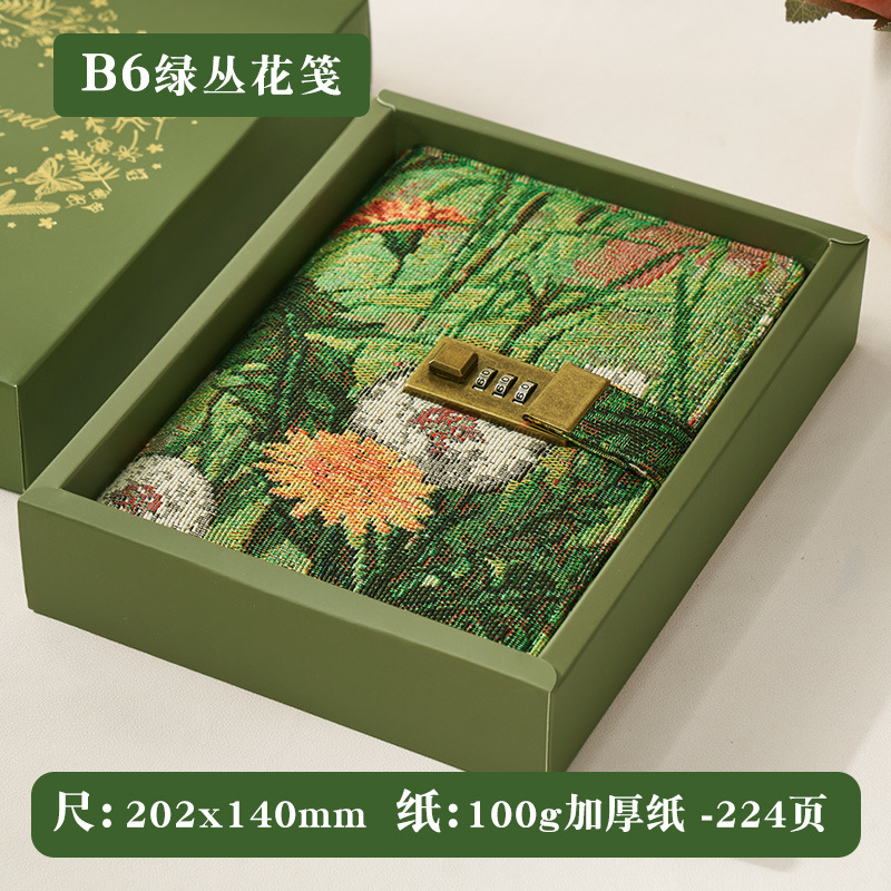Green-clustered floral paper