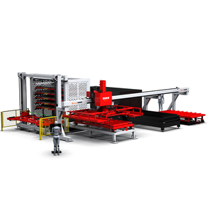 Laden und Entladen der Laser automatisierung lösung in Kombination mit einer Hochleistungs-Hoch leistungs regale der Lagerturm-Produktions linie - Product Image 2
