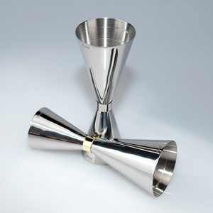 Altın jantlı paslanmaz çelik çift uçlu Jigger ve Bartending alet takımı için mezun işaretler - Product Image 3