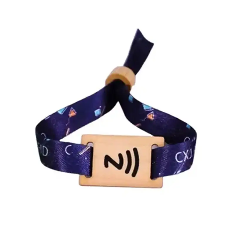 Cinturino in tessuto SUNLAN NT213 13.56MHz NFC bracciale RFID monouso per una maggiore sicurezza degli eventi e un facile controllo degli accessi